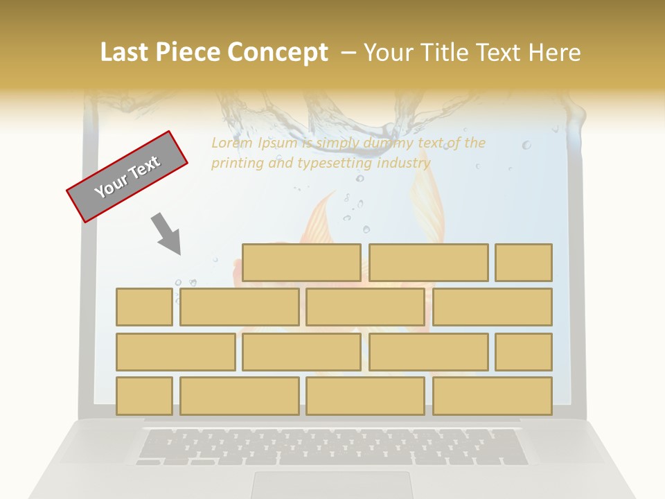 Screen White Fish PowerPoint Template