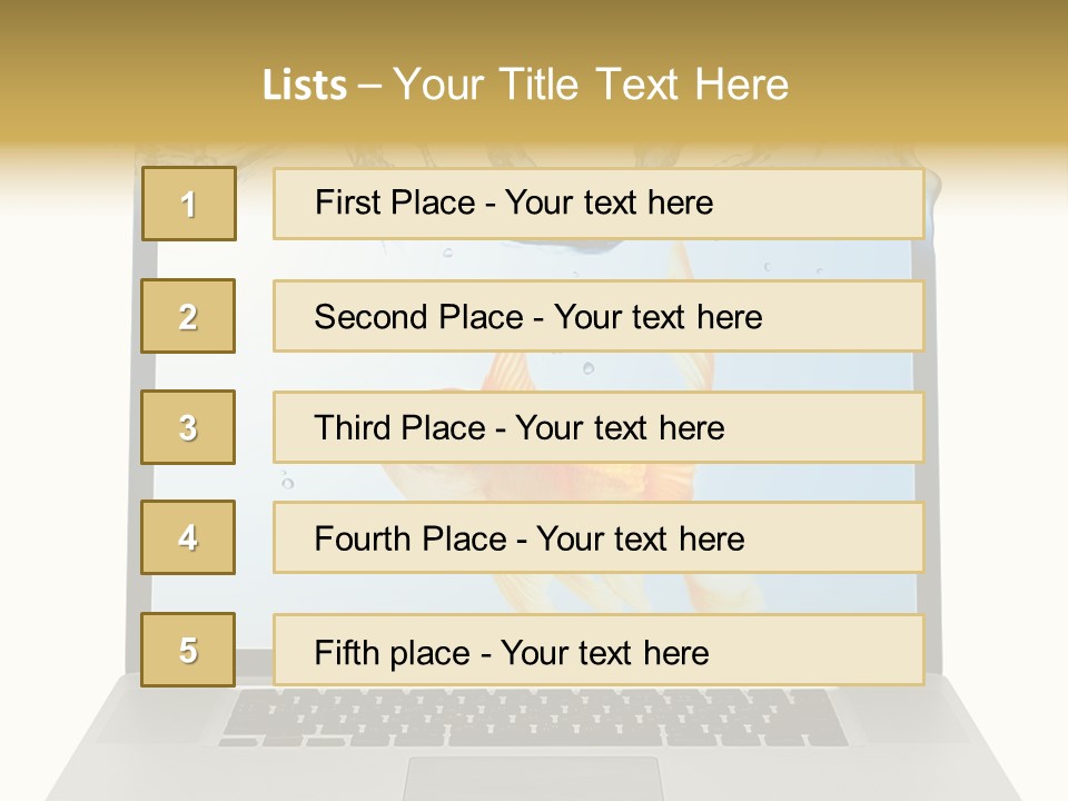Screen White Fish PowerPoint Template