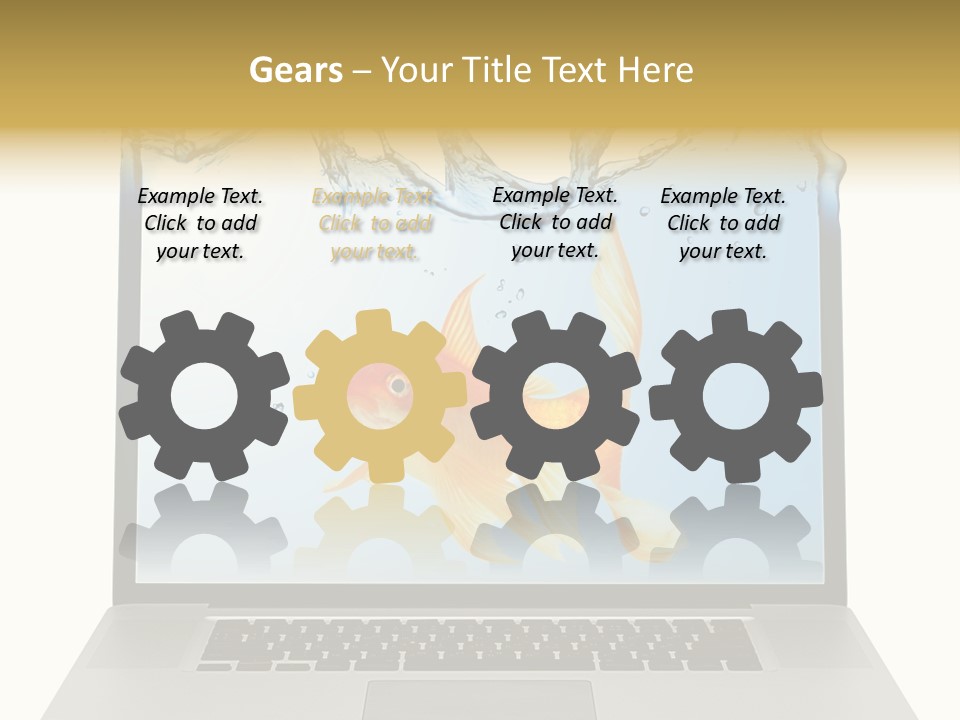 Screen White Fish PowerPoint Template