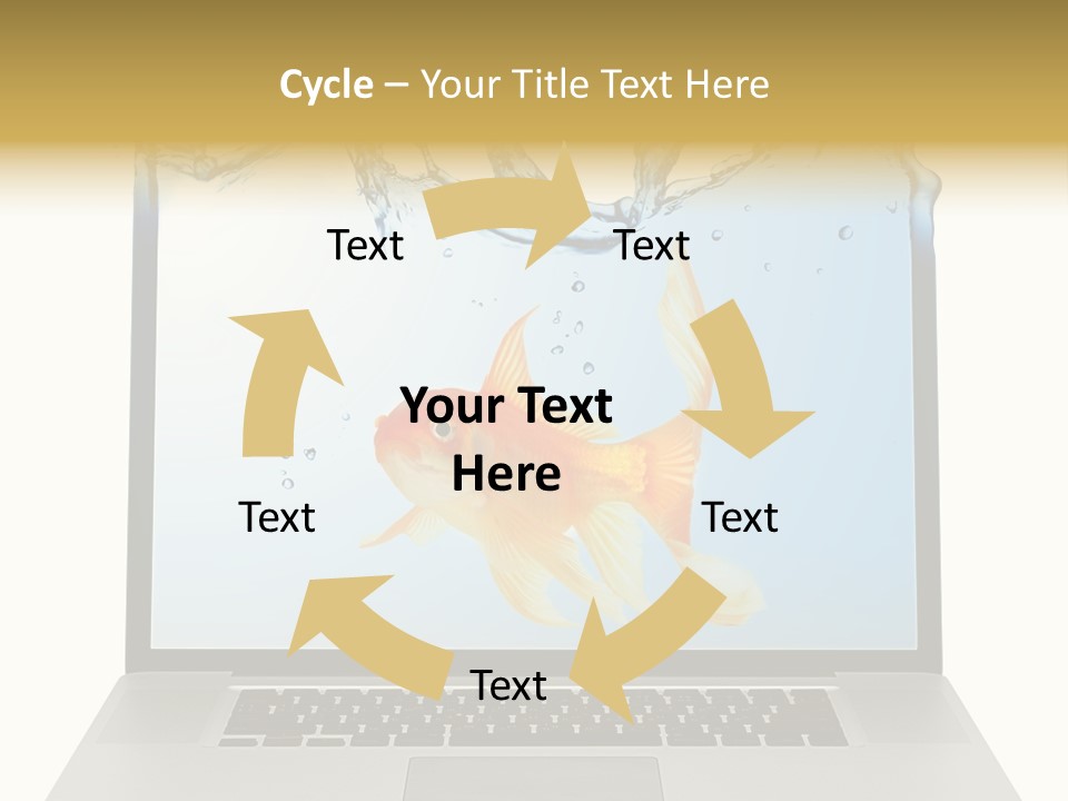 Screen White Fish PowerPoint Template