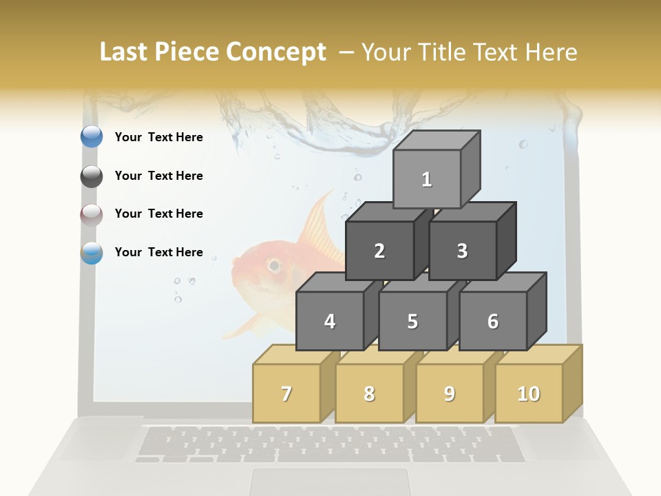 Screen White Fish PowerPoint Template