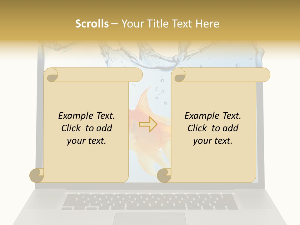 Screen White Fish PowerPoint Template