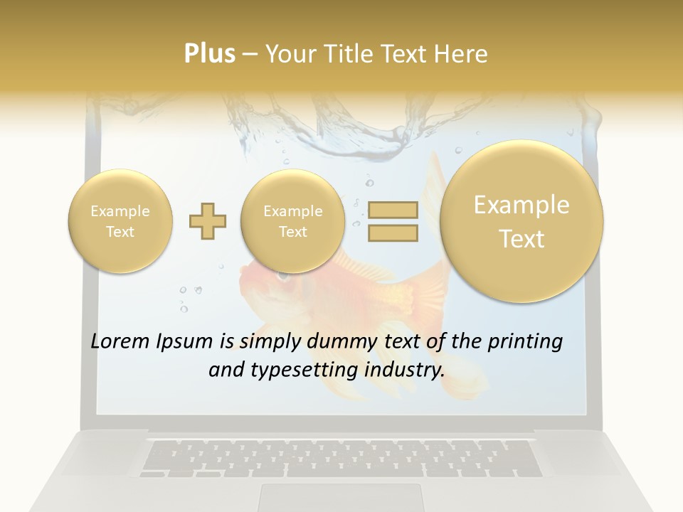 Screen White Fish PowerPoint Template