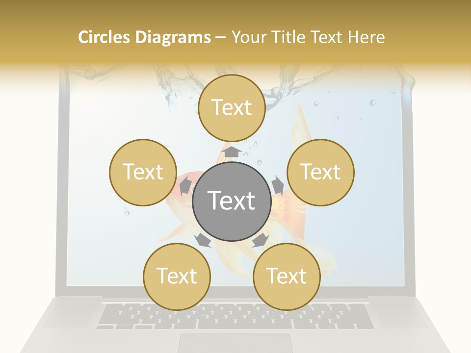 Screen White Fish PowerPoint Template