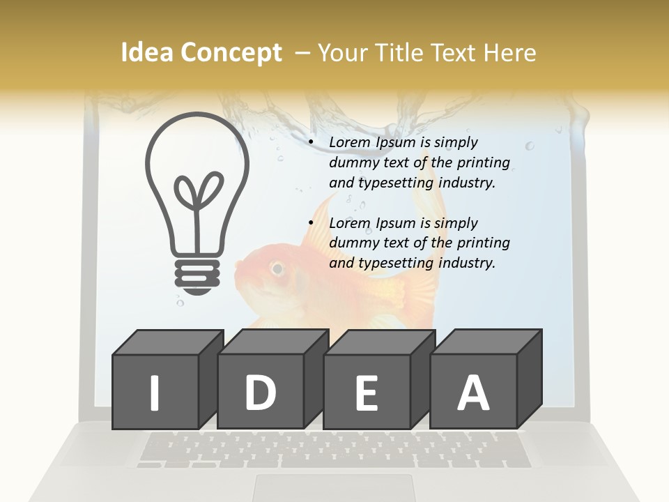 Screen White Fish PowerPoint Template