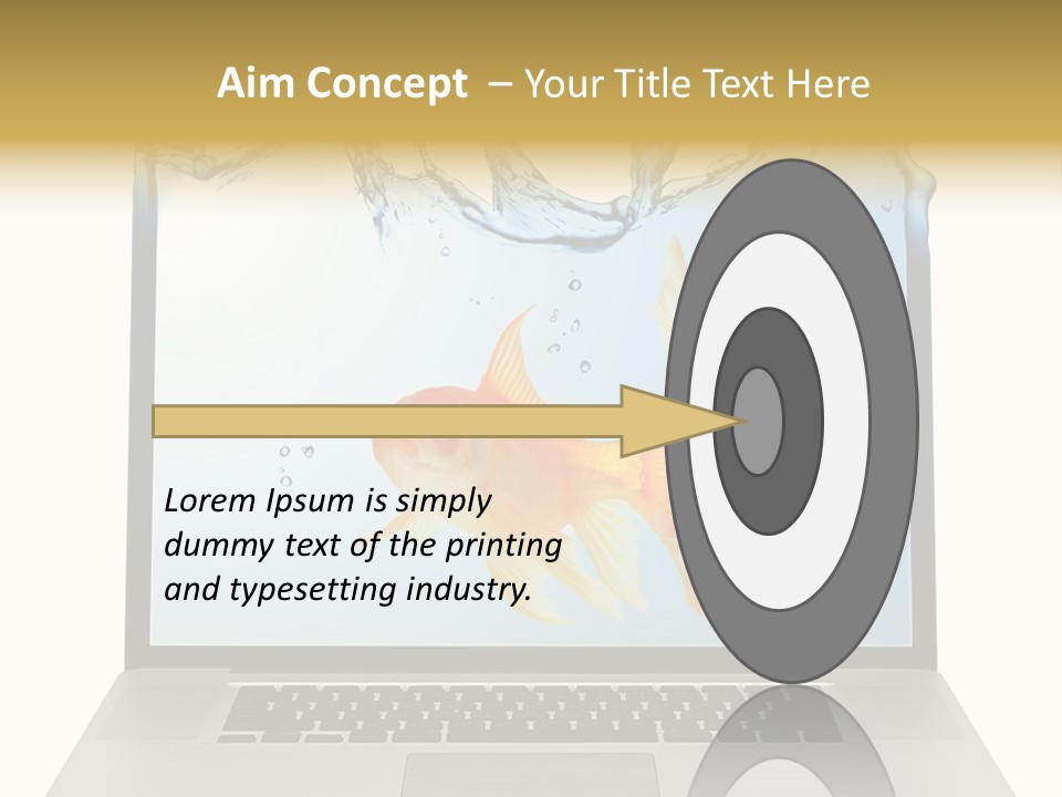 Screen White Fish PowerPoint Template