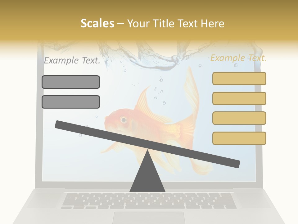 Screen White Fish PowerPoint Template