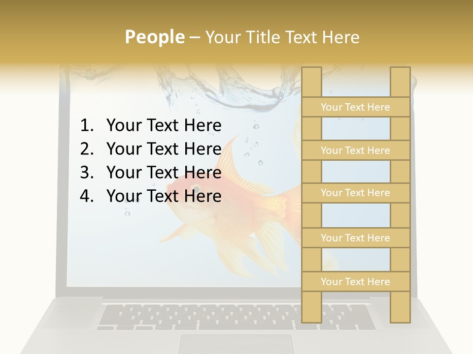 Screen White Fish PowerPoint Template
