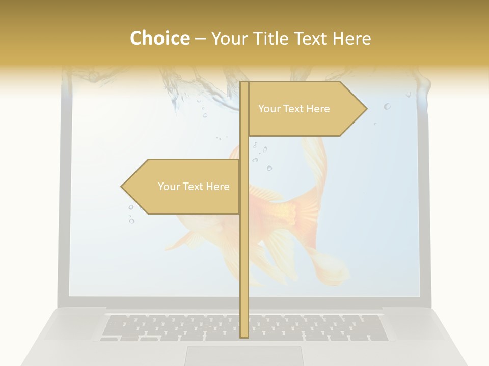 Screen White Fish PowerPoint Template