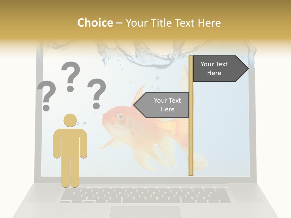 Screen White Fish PowerPoint Template