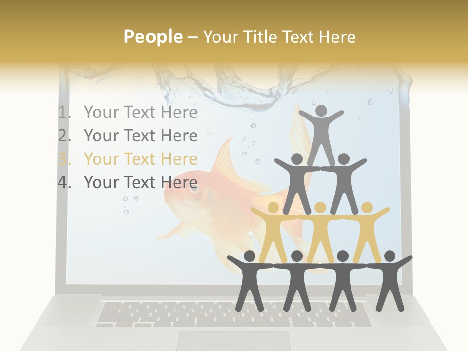 Screen White Fish PowerPoint Template
