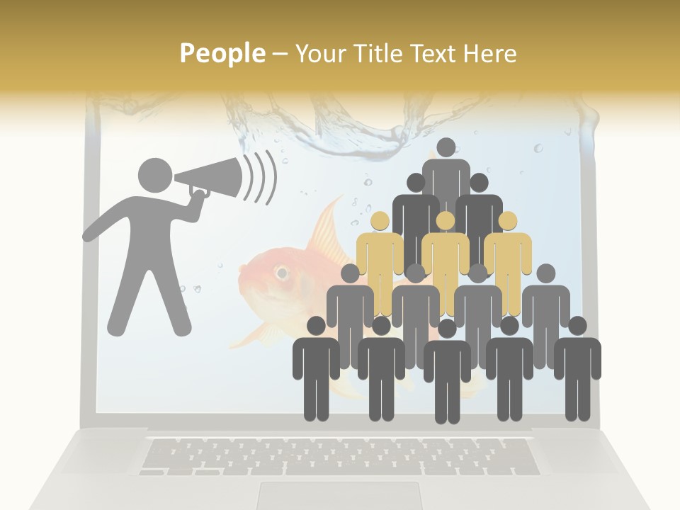 Screen White Fish PowerPoint Template