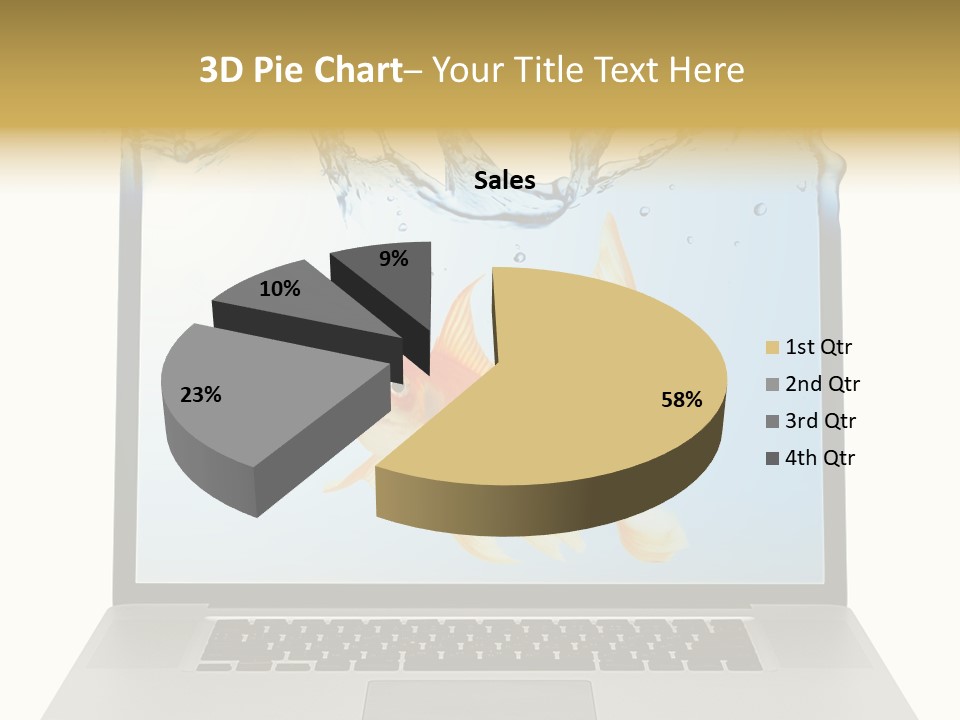 Screen White Fish PowerPoint Template
