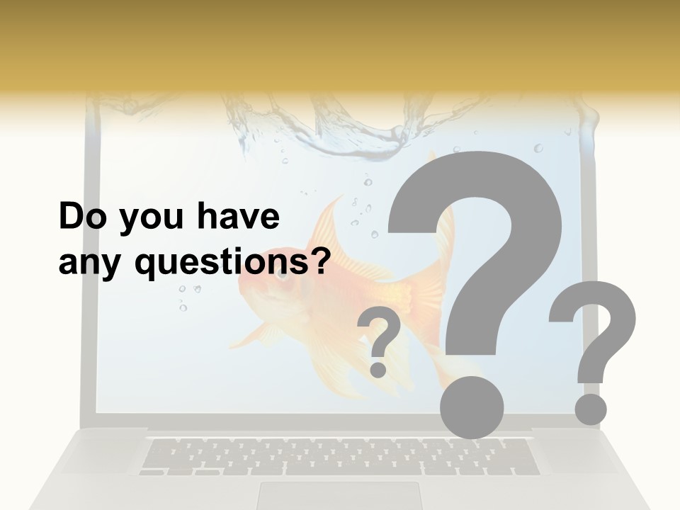 Screen White Fish PowerPoint Template