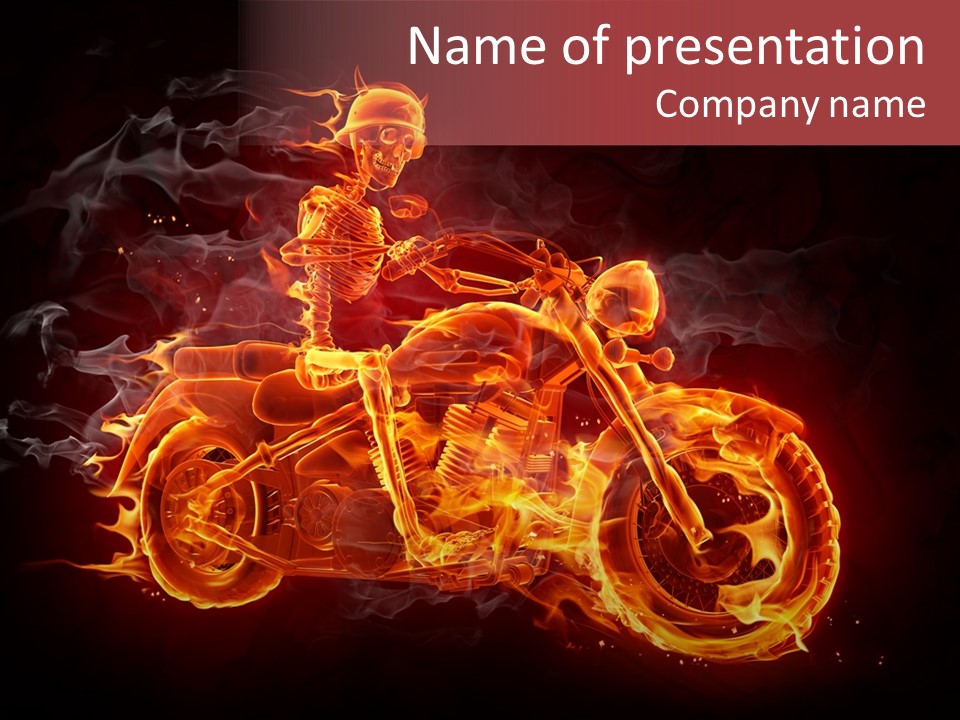 Demonic Dark Flame PowerPoint Template