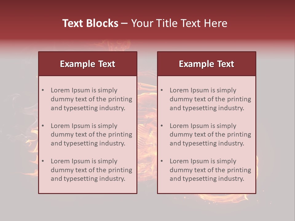 Demonic Dark Flame PowerPoint Template
