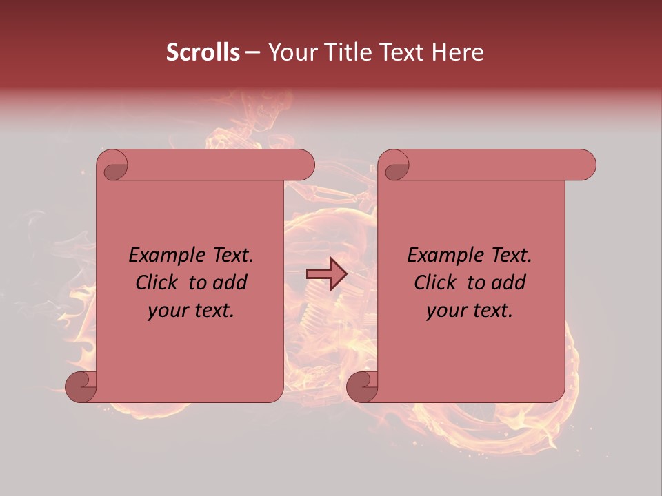 Demonic Dark Flame PowerPoint Template