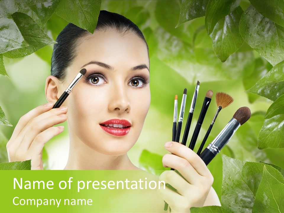 Close Up Head Elegance PowerPoint Template