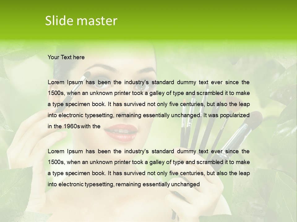 Close Up Head Elegance PowerPoint Template