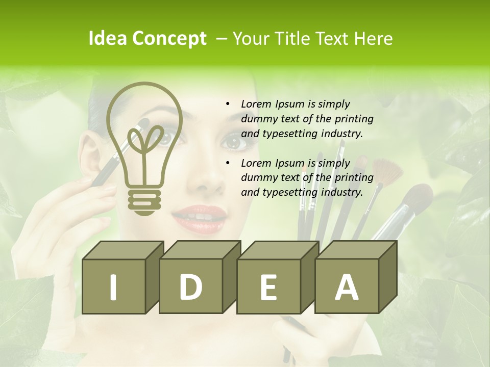 Close Up Head Elegance PowerPoint Template