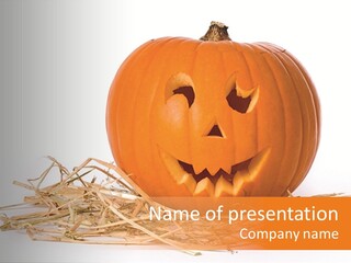 Halloween Ea Onal Bed PowerPoint Template