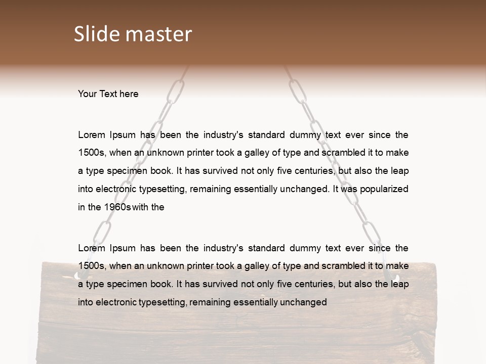 Chain White Hanging PowerPoint Template