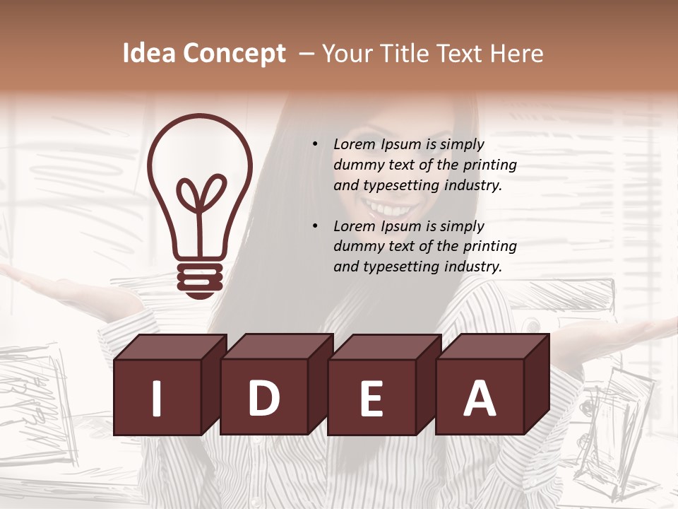 Cheerful Think Thoughtful PowerPoint Template
