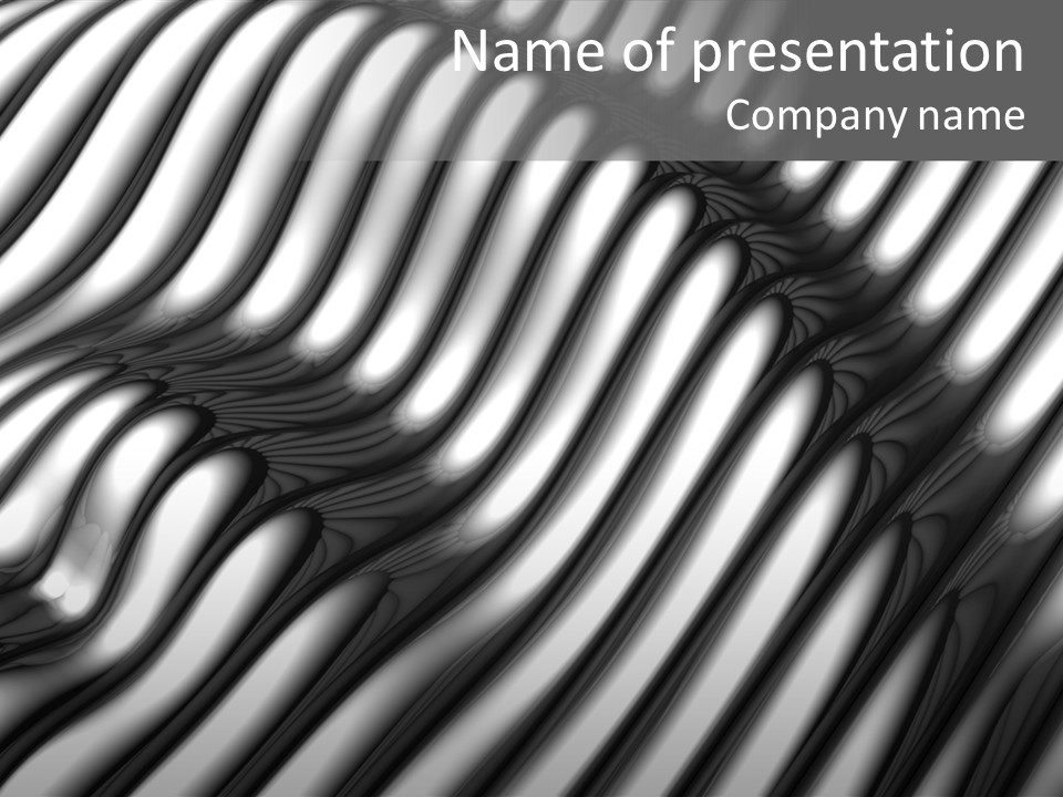 Fold Steel Silver PowerPoint Template