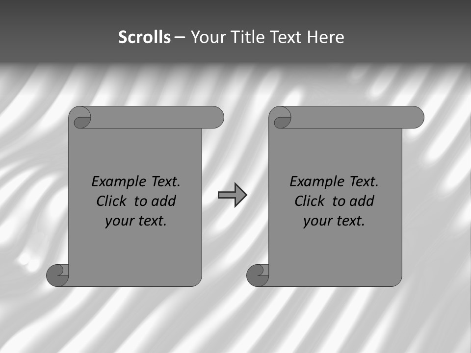 Fold Steel Silver PowerPoint Template