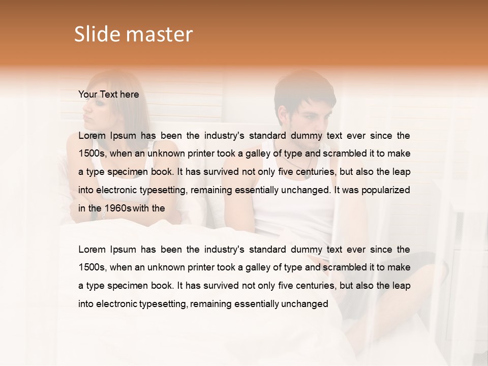 Cover Liegend Relationship PowerPoint Template