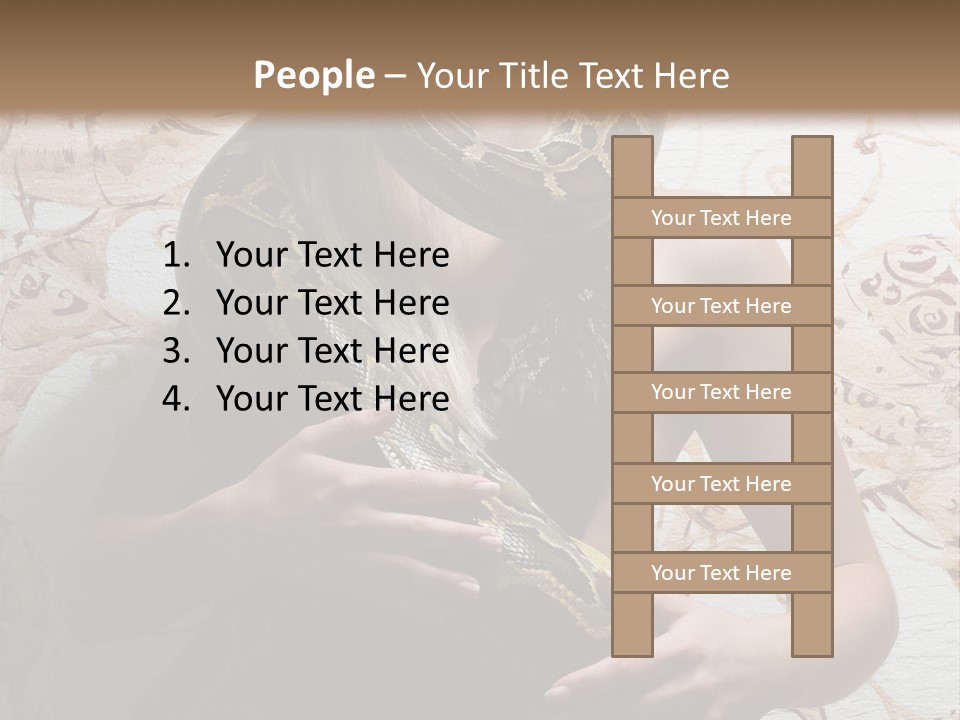 Caucasian Grace Pretty PowerPoint Template