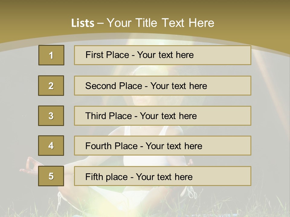 Standing Relax Hands PowerPoint Template
