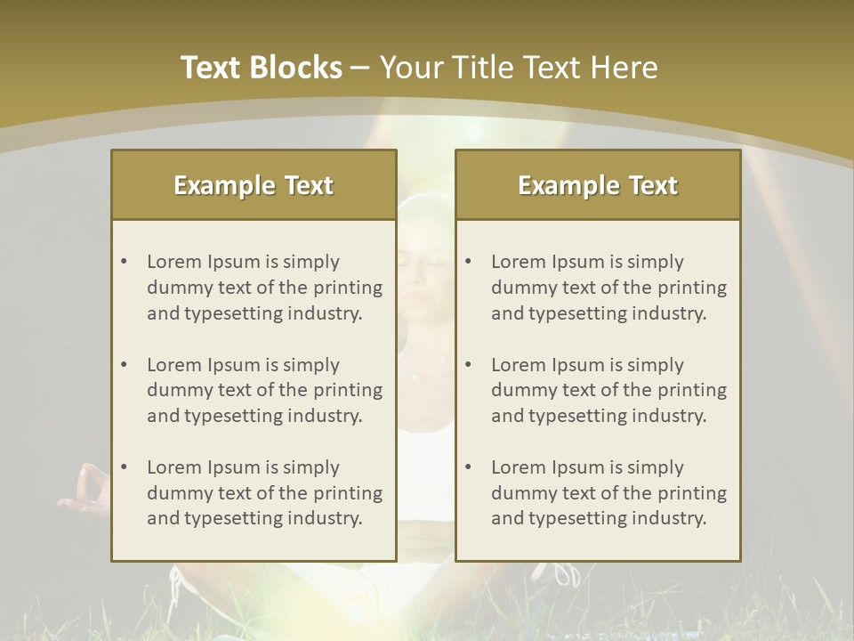 Standing Relax Hands PowerPoint Template