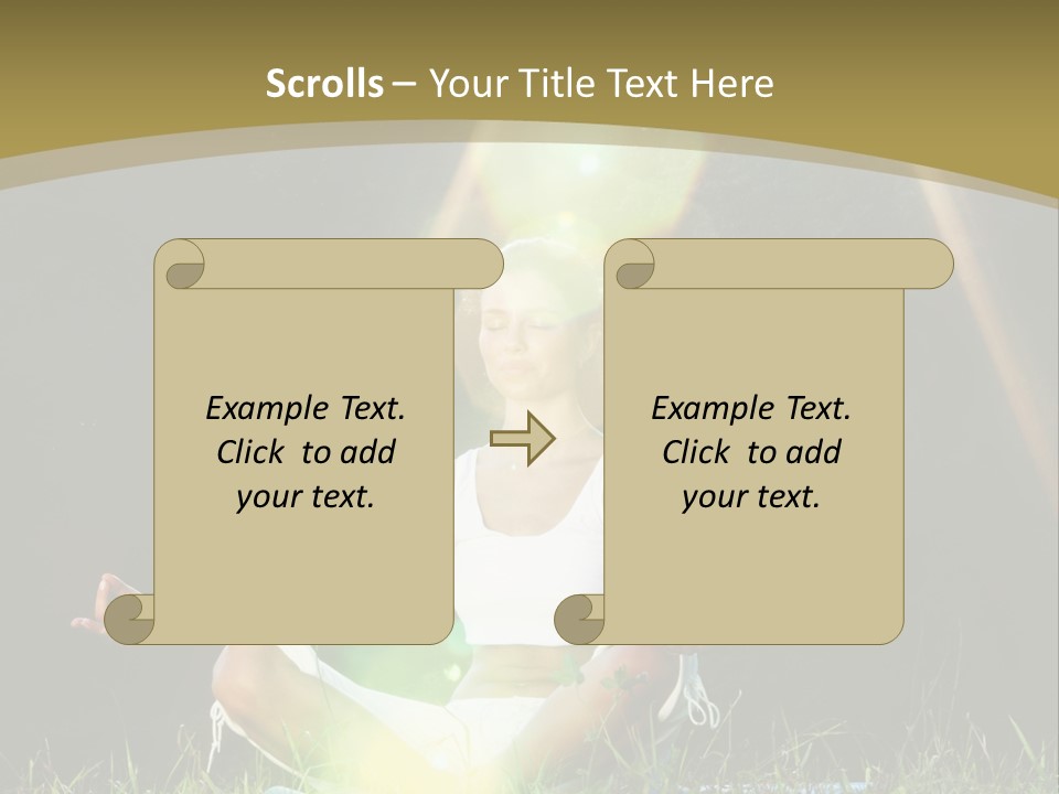 Standing Relax Hands PowerPoint Template