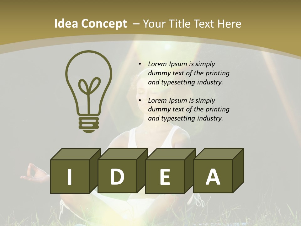 Standing Relax Hands PowerPoint Template