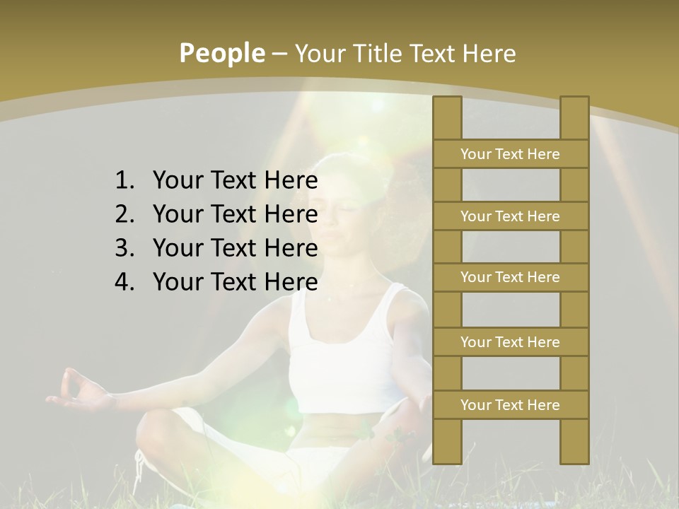 Standing Relax Hands PowerPoint Template