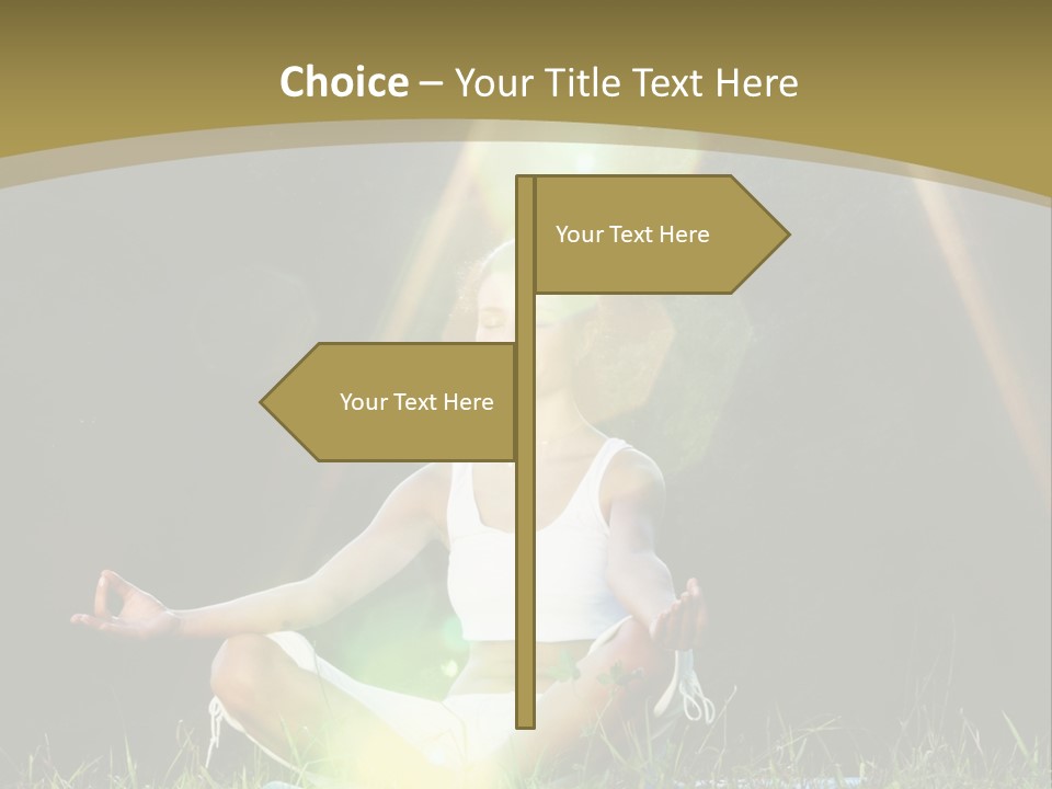 Standing Relax Hands PowerPoint Template