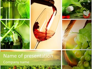 Luxury Vineyard White PowerPoint Template