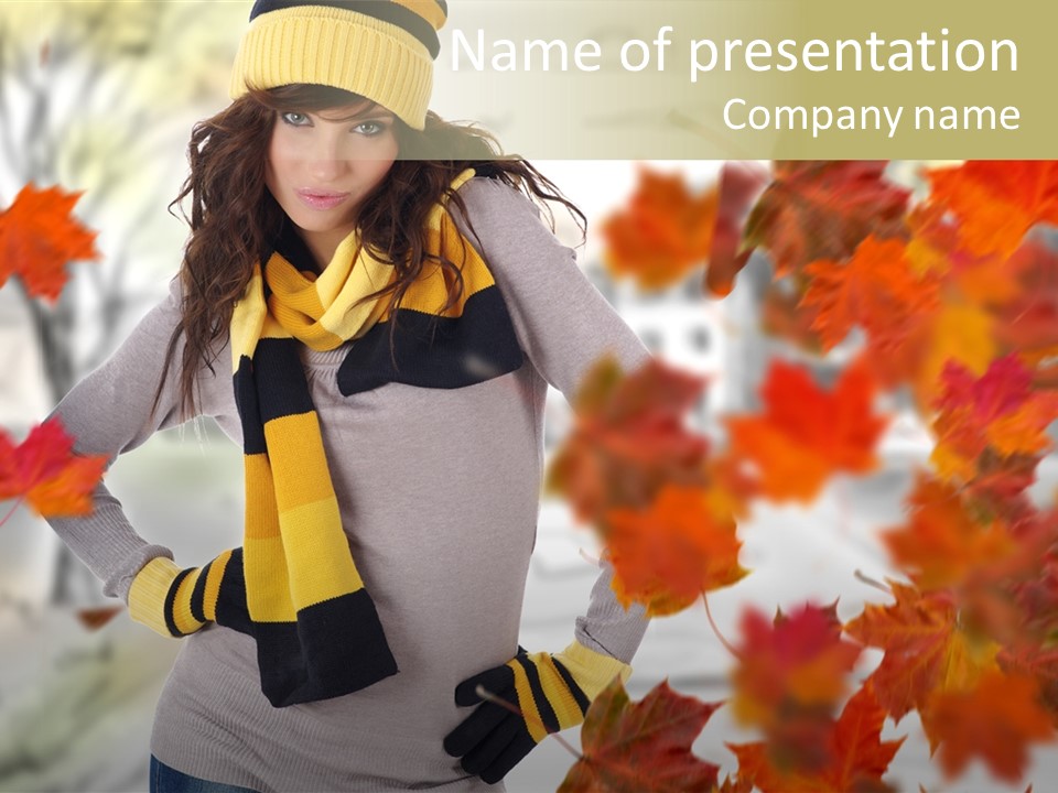 Hat Beauty Female PowerPoint Template