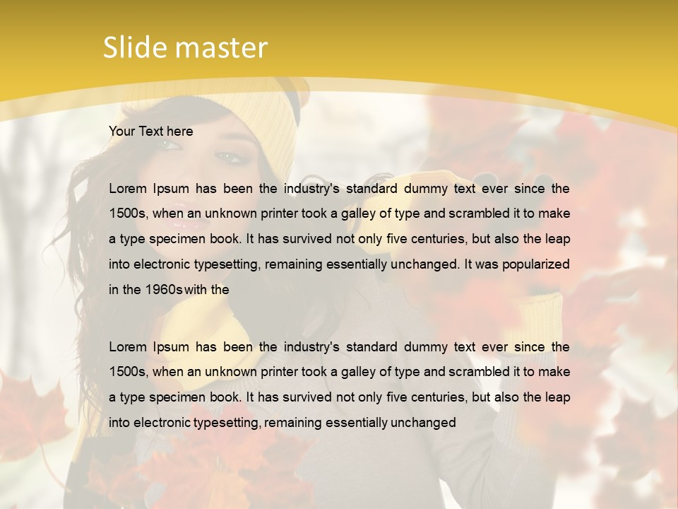 Face Model Season PowerPoint Template