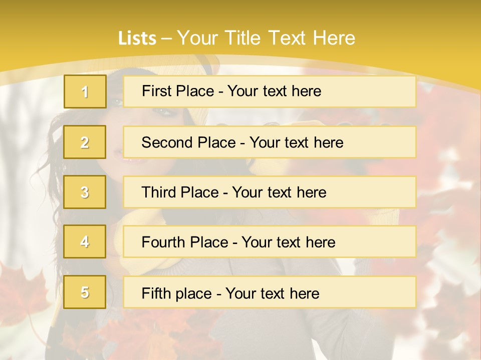 Face Model Season PowerPoint Template