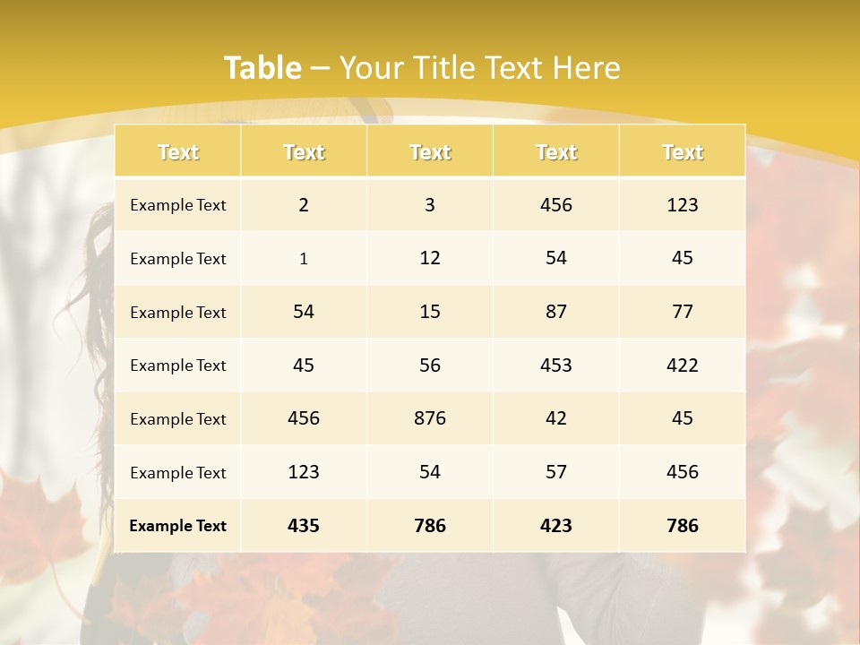 Face Model Season PowerPoint Template