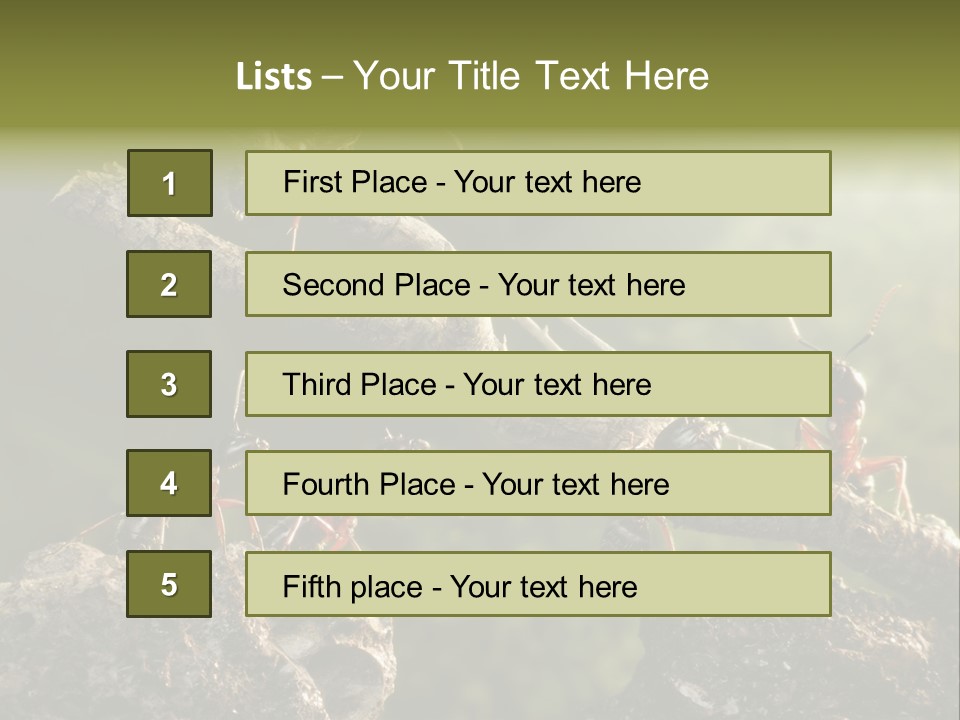 Tree Ant Anthill PowerPoint Template