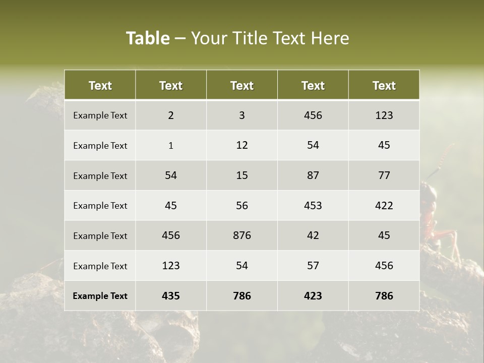 Tree Ant Anthill PowerPoint Template