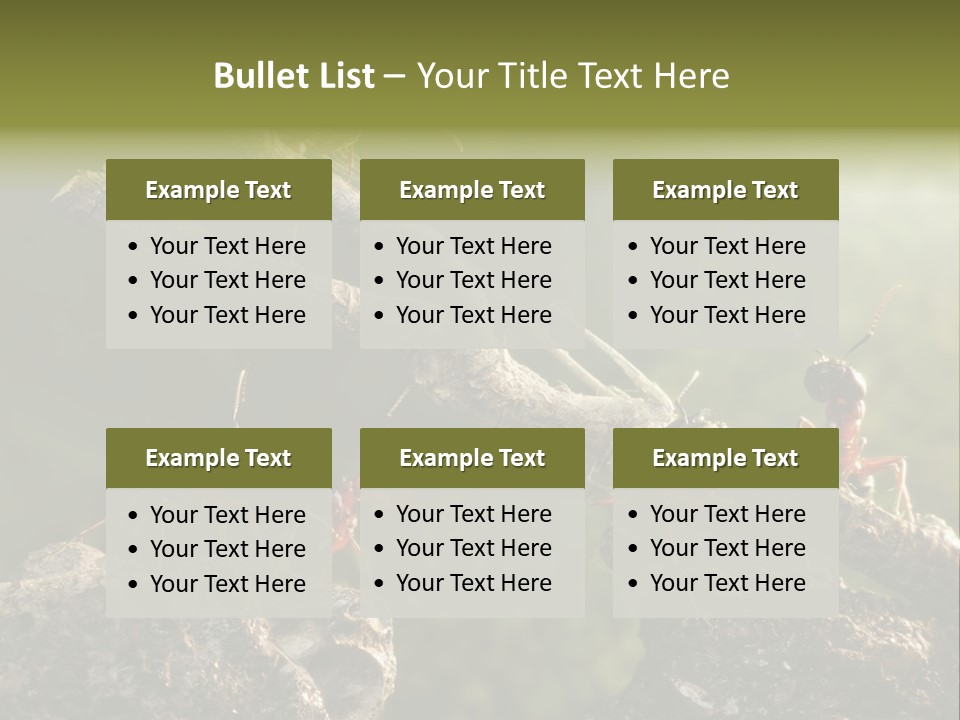 Tree Ant Anthill PowerPoint Template