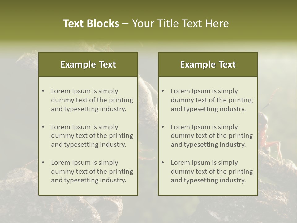 Tree Ant Anthill PowerPoint Template