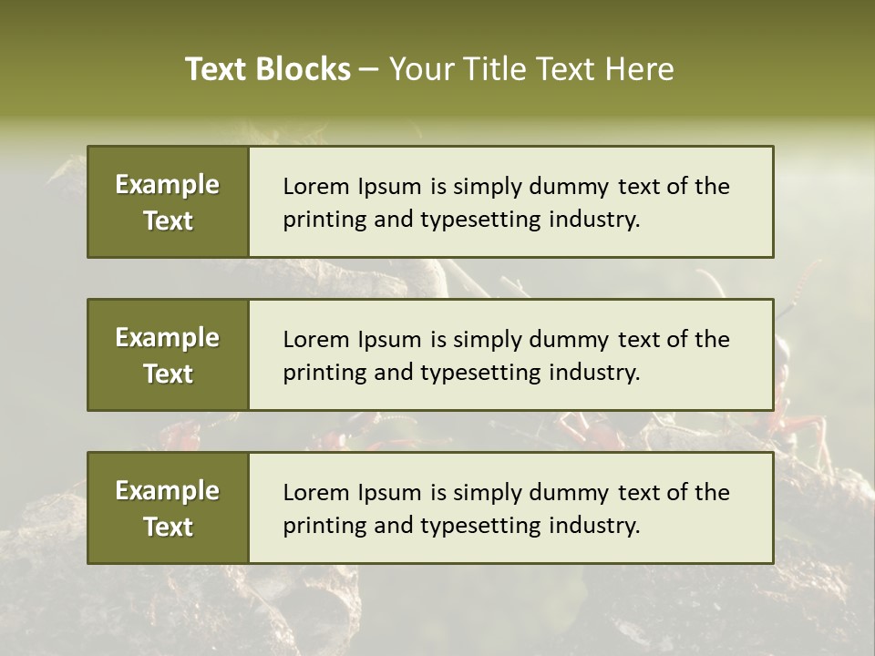 Tree Ant Anthill PowerPoint Template
