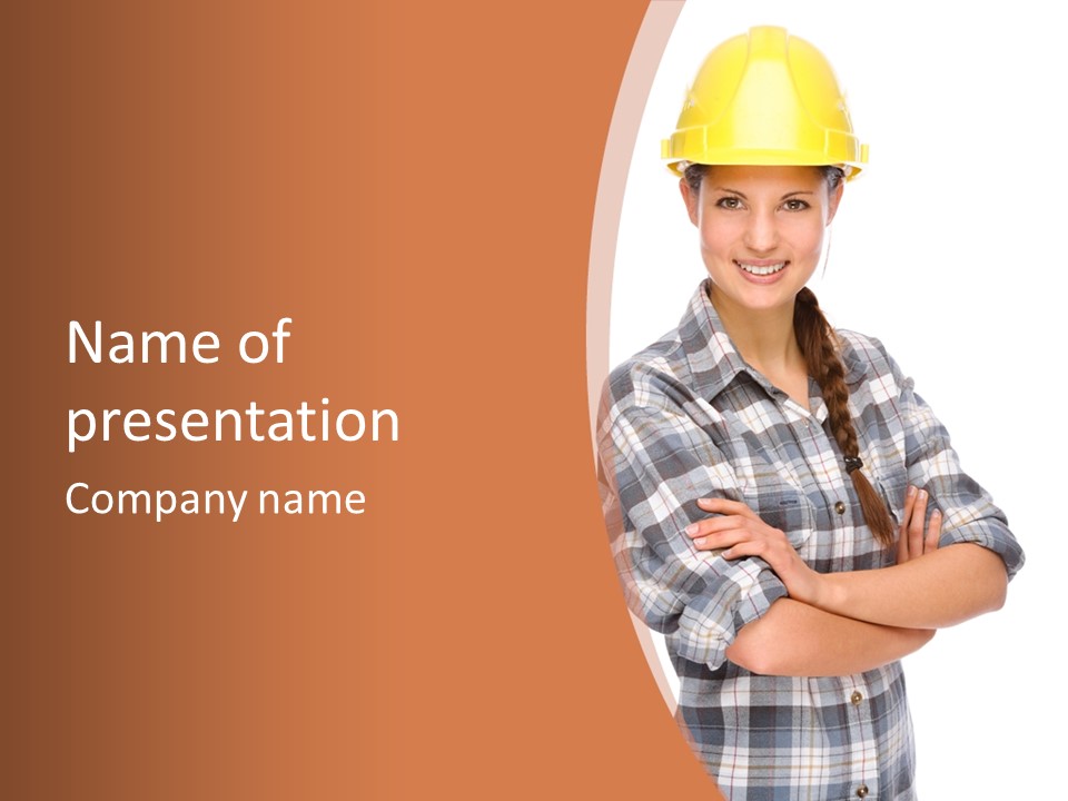 Business Smile Workman PowerPoint Template