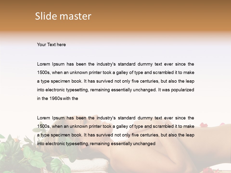 Blond Relaxing Body PowerPoint Template