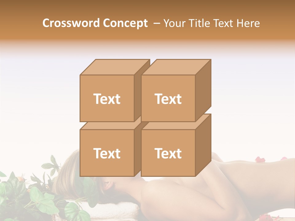 Blond Relaxing Body PowerPoint Template